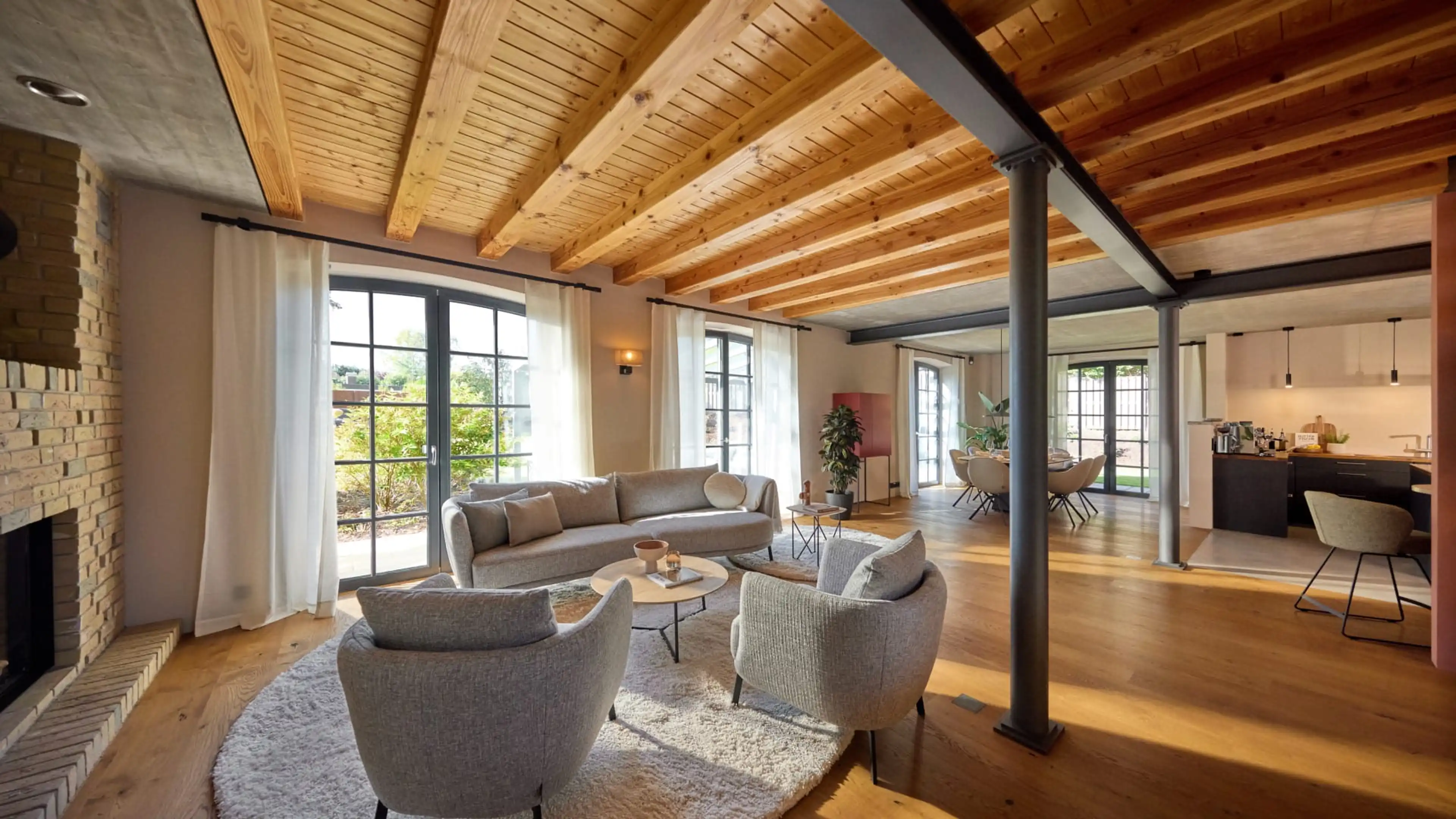 Förde-Traumhaus - Das Wohnzimmer mit Bestuhlung