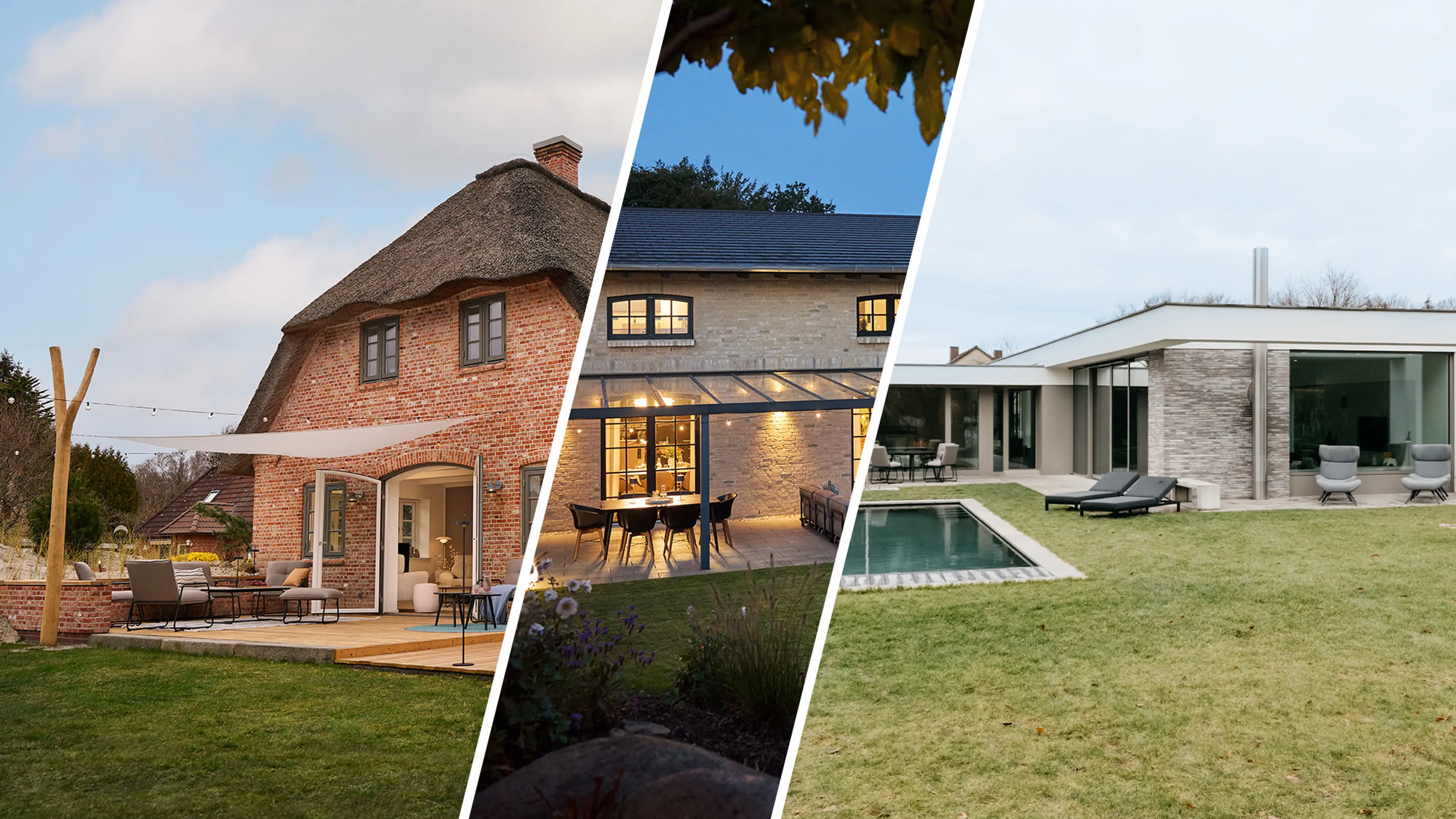 Collage aus einer Auswahl der Traumhäuser