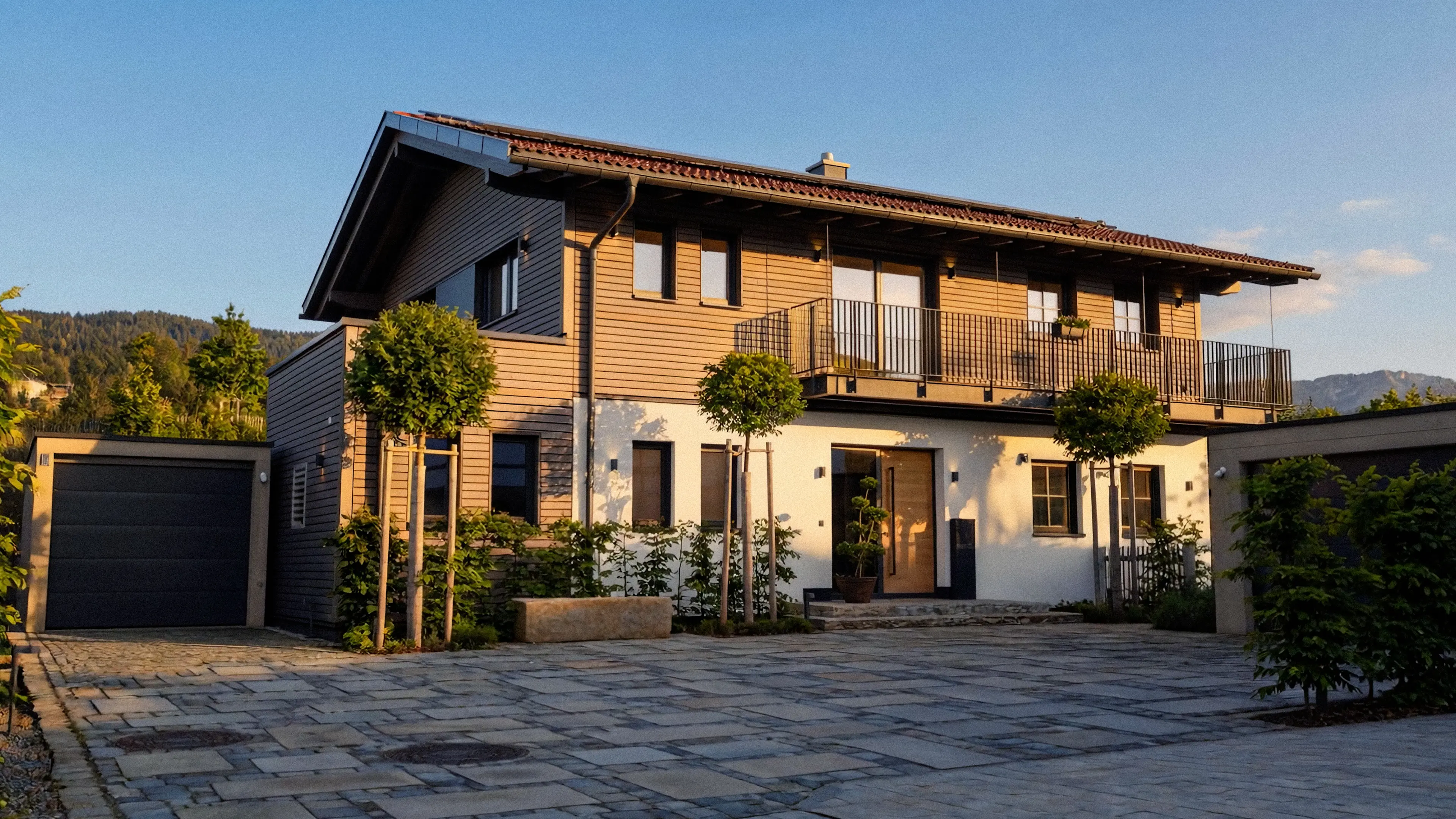 Frontansicht des Traumhauses am Chiemsee