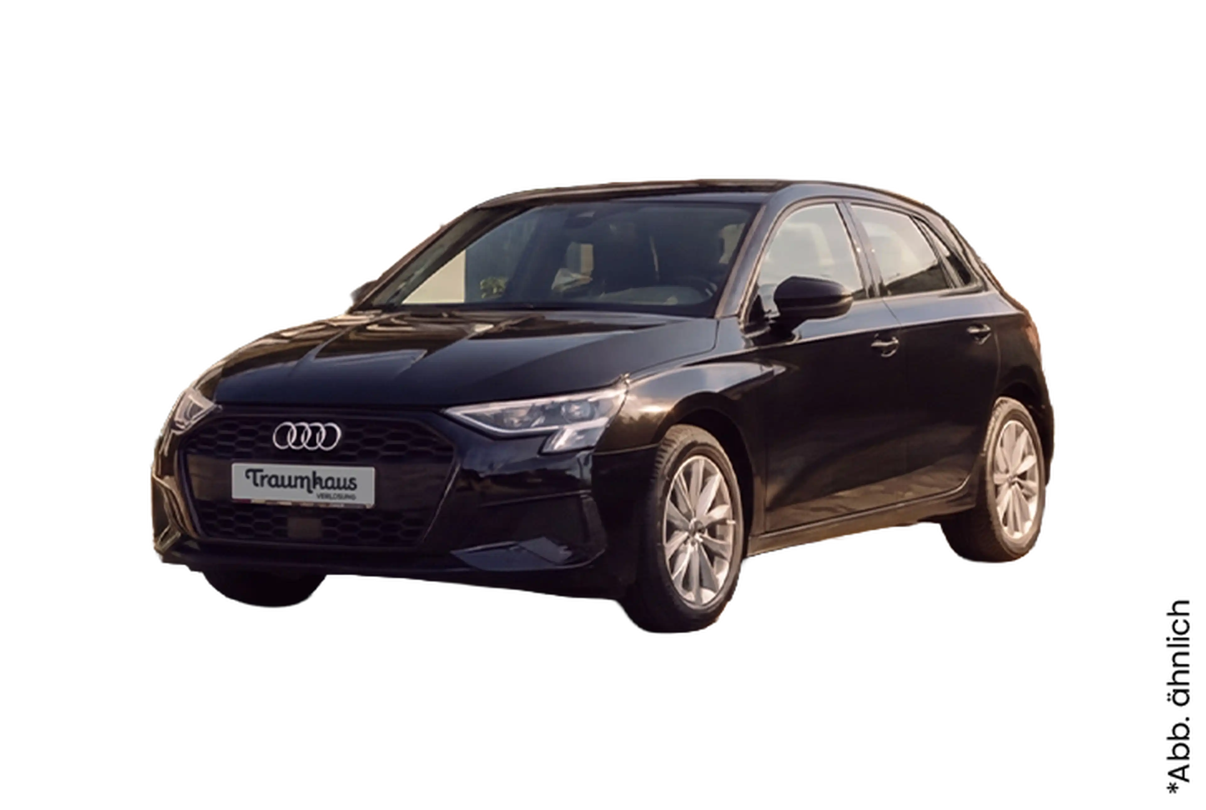 Ein schwarzer Audi A3 Sportback